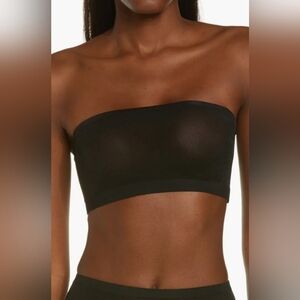 Skims Powermesh Bandeau Bralette Strapless Bra Onyx Black XXSMALL